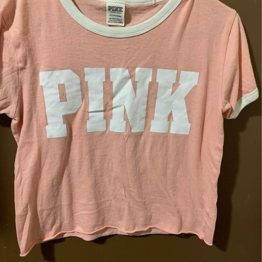 Victoria secret pink shirt cropped size S